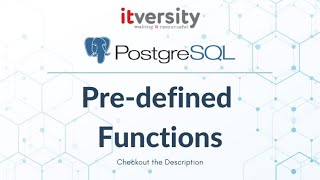 Mastering SQL - Postgresql - Pre-defined Functions - Getting Current Date and Timestamp