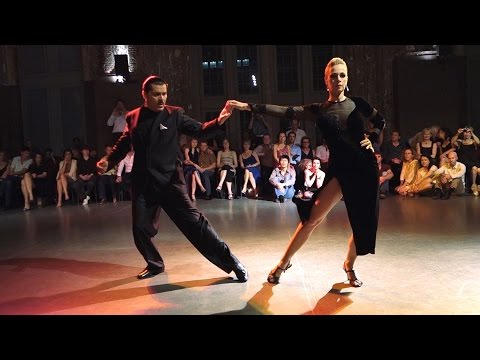  Mariano Gauna  and  Luisa Gauna  are  dancing  at  Antwerpen Tango Festival  in  2016