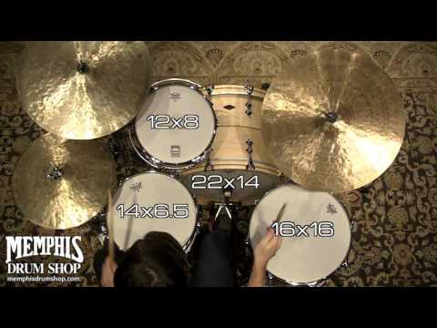 Craviotto Custom Shop Maple Solid Shell Drum Set w/ Cherry Inlay 22/12/16/14 with David Victor