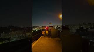 New York city 7 train 52st Lincoln avenue at night in winter