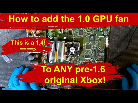 How to upgrade any pre-1.6 original Xbox with a 1.0 GPU fan. OG Xbox GPU mod tutorial