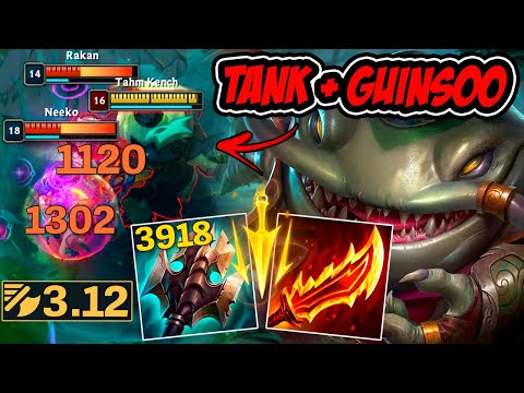 TAHM KENCH TANK DE GUINSOO COM MUITA VELOCIDADE DE ATAQUE !! - LEAGUE OF LEGENDS