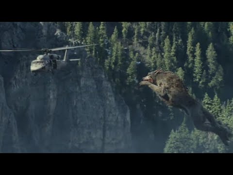 Giant wolf attack scene - wolf vs helicopter - rampage (2018) movie clip hd