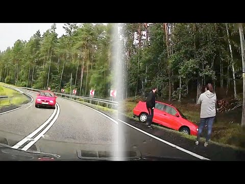 Za szybko w zakręcie na mokrym