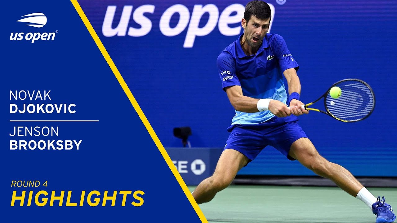 Novak Djokovic vs Jenson Brooksby Highlights | 2021 US Open Round 4 - YouTube