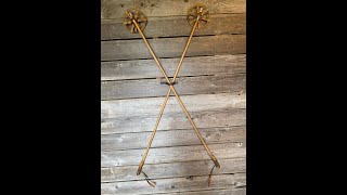How to hang your Vintage Mountaineering Axe, Lacrosse Stick, Badminton Racquets or Fishing Rods!