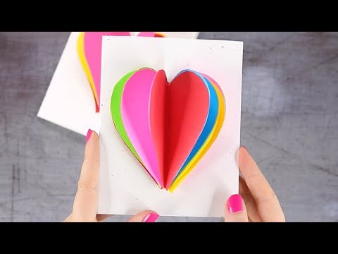 3D Heart Valentines Day Card for Kids