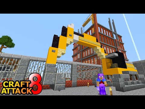 BAGGER gebaut | Riesiger Erze Berg | Straßentunnel & neues Portal! - Minecraft Craft Attack 8 #90