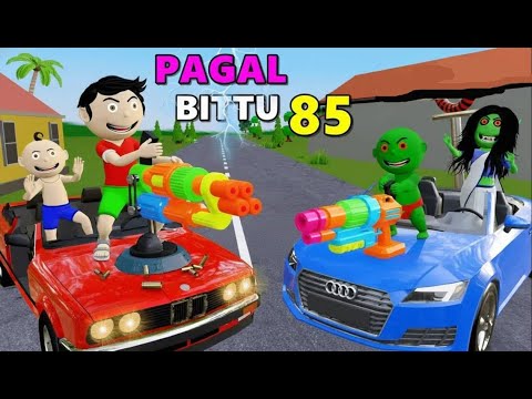Pagal Bittu Sittu 85 | Super Car Wala Cartoon | Bittu Sittu Toons | Pagal Beta | Cartoon Comedy.