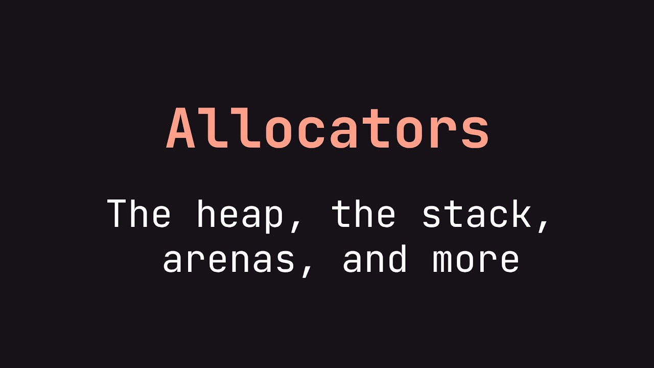 Why so many languages have allocators now