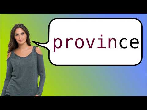 How to say 'province' in French?