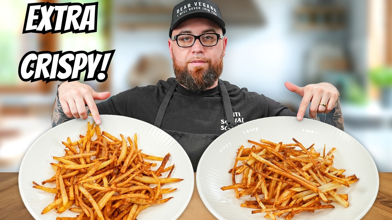 The SECRET To CRISPY French Fries at Home! (Air Fried & Deep Fried)