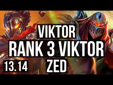 VIKTOR vs ZED (MID) | Rank 3 Viktor, 8/1/5, Dominating, Rank 25 | TR Master | 13.14
