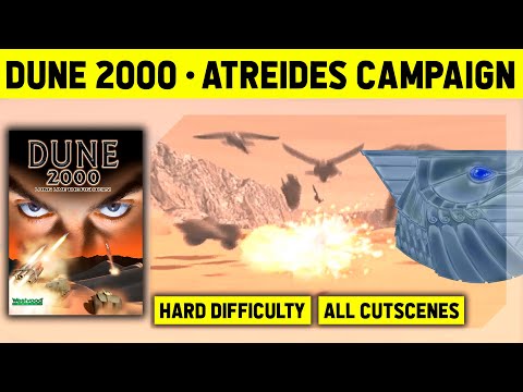 DUNE 2000 - ATREIDES CAMPAIGN - HARD DIFFICULTY - ALL CUTSCENES - 1080P