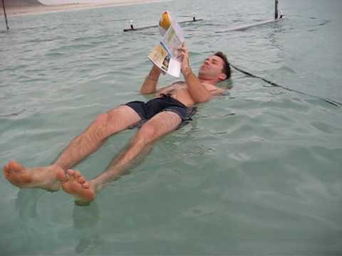 Floating on the Dead Sea