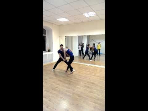zouk class, intermediate level, HDF studio, Kseniia Madiudia & Denys Bogdanov