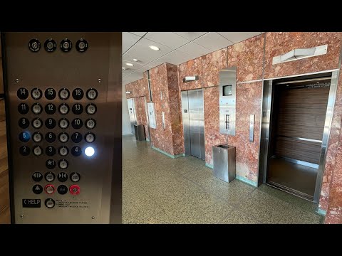 Cool Westinghouse/Dover Traction Elevators @ The Highline - Omaha, NE.