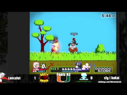 UM Sm4sh Tourney - Lancelot (Robin) vs sfg | hakai (Yoshi) ~Pools R3