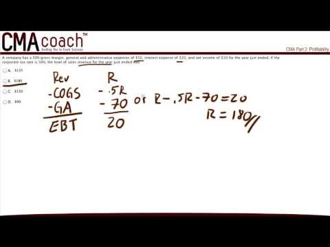 CMA Part Two Exam Financial Ratios Liquidity