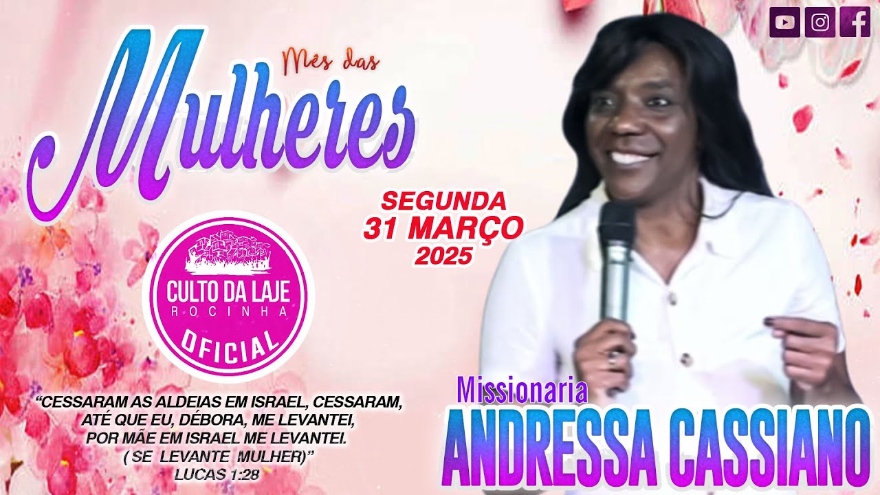 MISS. ANDRESSA CASSIANO NO ( CULTO DA LAJE ROCINHA OFICIAL ) - DIA 31 / MARÇO / 2025