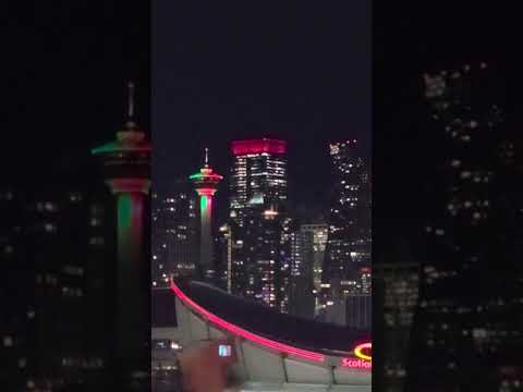 Calgary at Night is UNREAL... It Looks Like a Sci-Fi Movie! 🌃🔴 (4K)
