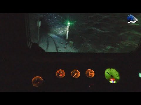 TRAIN DRIVER`S VIEW 🚆❄ It Snows Slowly on a Winter Morning in the Apuseni Mountains