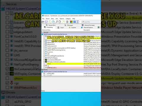 HOW TO CLEAN WINDOWS WITH AUTORUMS #gamer #autoruns#windows10 #pcgaming #pcoptimization