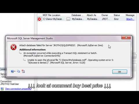 How to open an  MDF file Attach a Database in SQL Server
