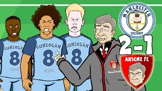 Man City vs Arsenal 2-1 - JINGLE BELLS! (Sane, Sterling and Walcott goals + highlights 2016 PARODY)