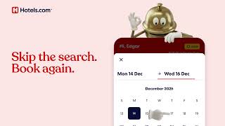 Quickly rebook business travel on Hotels.com