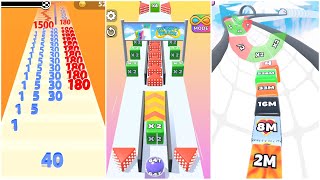 Jelly Run 2048 vs Jelly Tube 2048 vs Numbers Run | Epic 4096e vs ^268B vs 4K Race