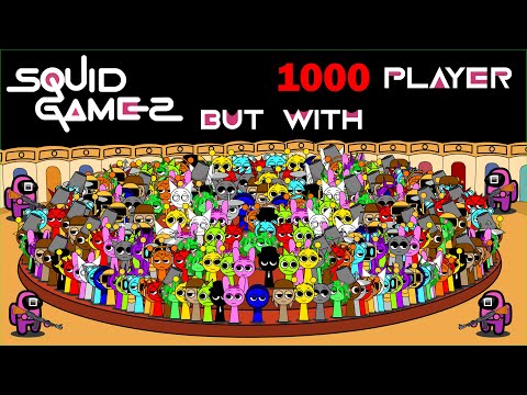 Incredibox Sprunki Mingle Game But With 1000 PLAYERS - Squid Game 2 Animation