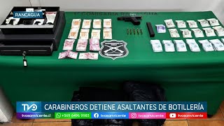 Carabineros detiene en flagrancia a dos personas que habían robado en una botillería en Rancagua