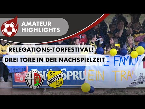 Drei Tore in der Nachspielzeit | Relegation | Germania Fulda vs. SC Motten | Fußball-Highlights