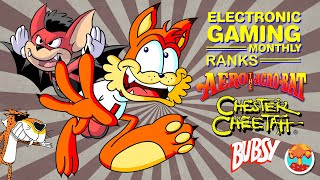 Electronic Gaming Monthly's Top 11 Aero the Acro-Bat, Bubsy the Bobcat & Chester Cheetah Games