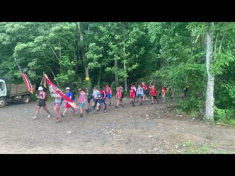 Marching in to Flags. 2022 Camp Daniel Boone