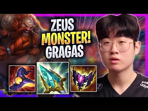 ZEUS IS A MONSTER WITH GRAGAS! - T1 Zeus Plays Gragas TOP vs Jayce! | Season 2023