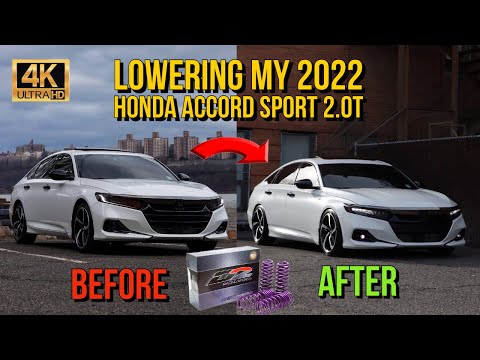 HOW TO INSTALL D2 LOWERING SPRINGS ON 10TH GEN HONDA ACCORD 2018-22! (TUTORIAL)