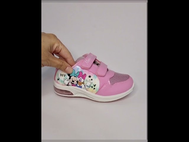 Vídeo relacionado con Disney Minnie Mouse - Zapatillas deportivas con luces LED intermitentes para niñas