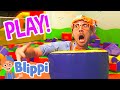 Learn Colors And Play With Blippi At An INDOOR PLAYGROUND Fun Toys Educational Videos For Kids