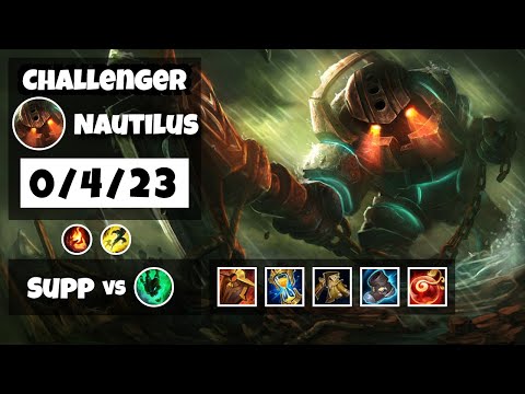 Nautilus vs Thresh KOREAN Challenger SUPPORT (0/4/23) - v11.13