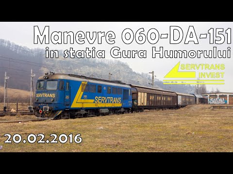 Manevre cu vagoane tip H in statia Gura Humorului - 20.02.2016