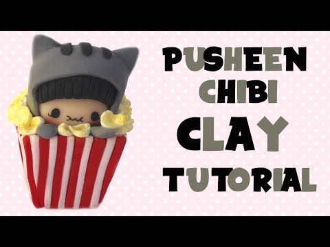 Pusheen Eating Popcorn Chibi Tutorial - FB Sticker Collab