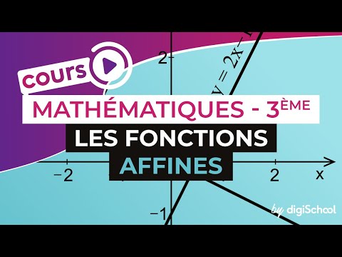 Cours de mathématiques : les fonctions affines