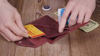 Модний жіночий гаманець з монетницею із матової натуральної шкіри GRANDE PELLE 16805 бордовий