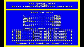 Music in "The Great Wall" for the BBC Micro (Warning! Headphone users will get ear damage!)