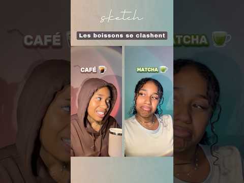 The drinks clash. #sketch #humor #matcha #coffee