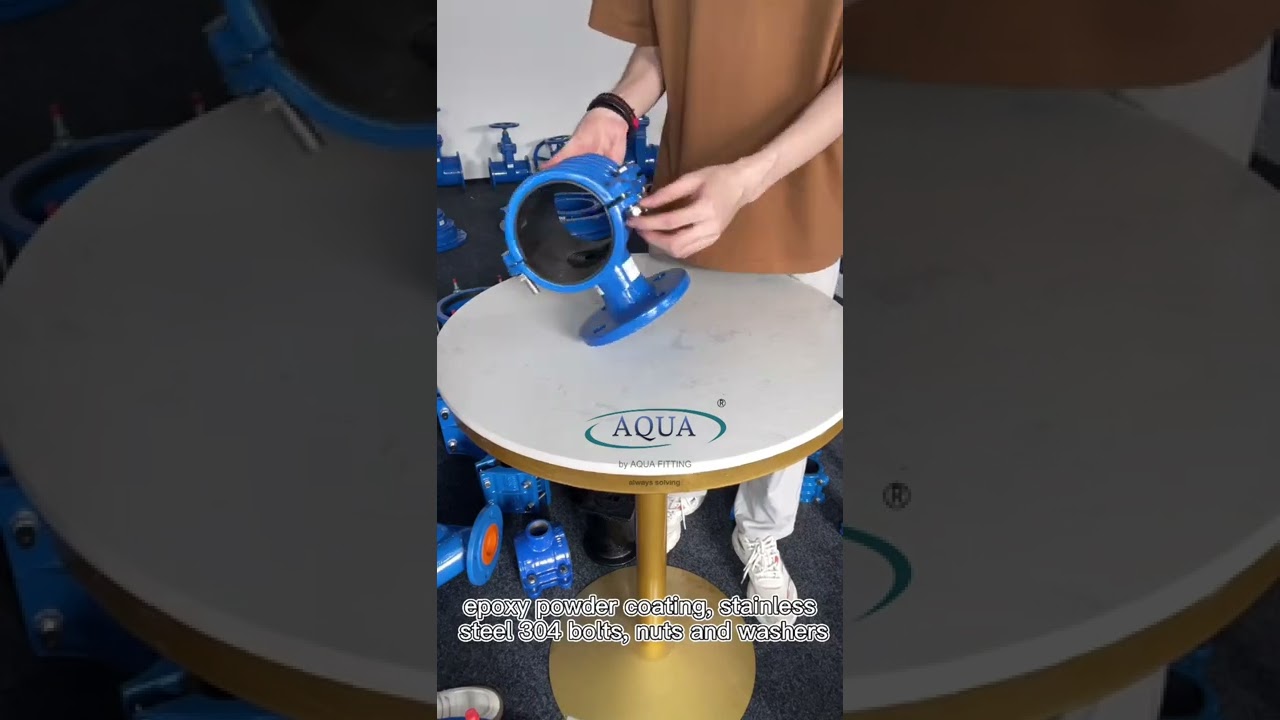 saddle with flange outlet for pvc