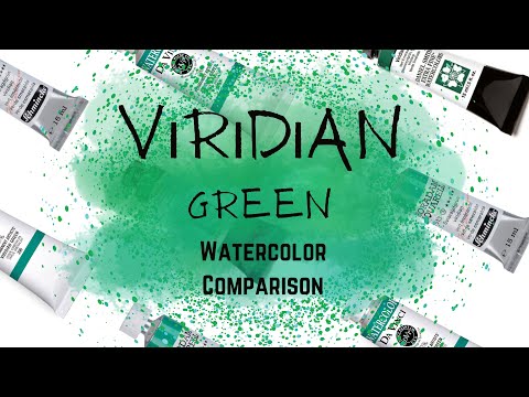 Viridian PG18 Watercolor Comparison - Daniel Smith - Schmincke Horadam - Da Vinci