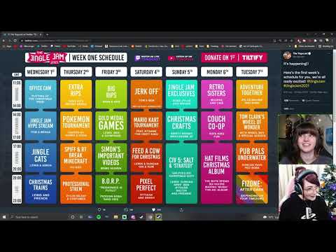 Jingle Jam schedule (week one)